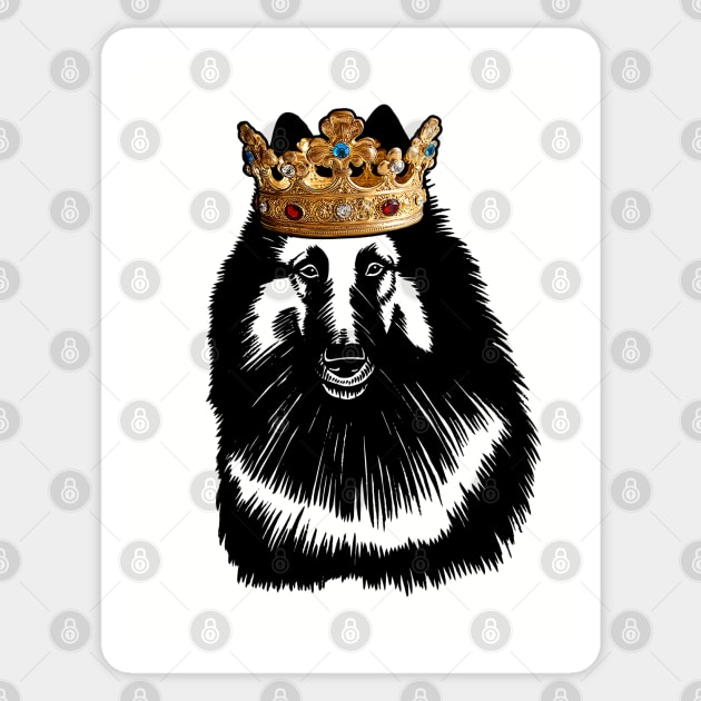 Belgian Tervuren Dog King Queen Wearing Crown Sticker by millersye